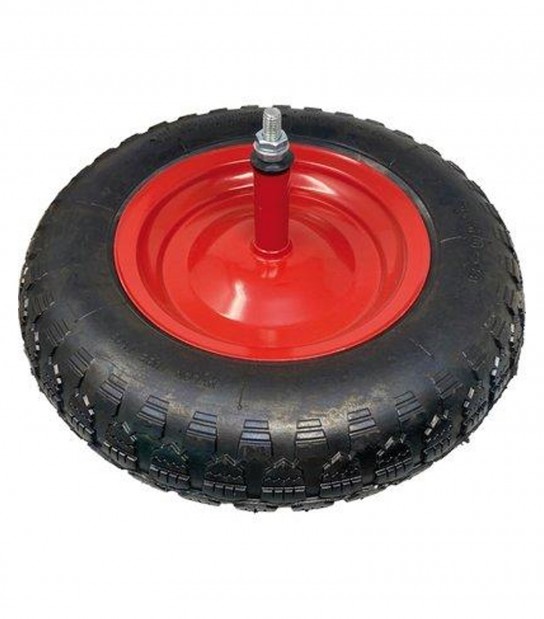 Ruota Pneumatica per Carriola Hand 3.50X8" Disco Metallo Asse Mm 12X260 +Pfu