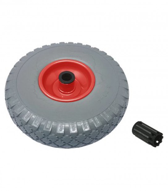 Ruota Pu Antiforo X Bravetta Mozzo Centrato Hand 3.00X4" Disco Metallo Mozzo Mm 75 F.Mm 20