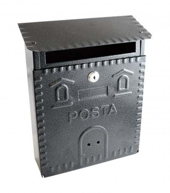 Cassetta Posta Casetta 701 Acciaio Vern Nero/Argento Mm 230X90 H.Mm 290
