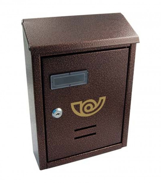 Cassetta Posta Tradizione Deluxe Acciaio Vern Nero/Rame Mm 210X70 H.Mm 300