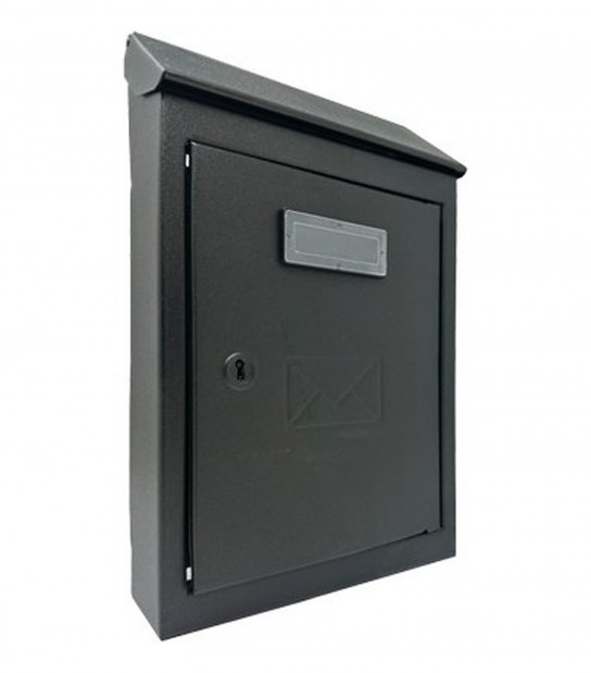 Cassetta Posta Tradizione Egizia Maxi Acciaio Vern Nero Mm 200X60 H.Mm 300