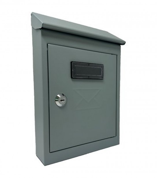 Cassetta Posta Tradizione + Cilindro Mini Acciaio Vern Grigio 175X50 H 260