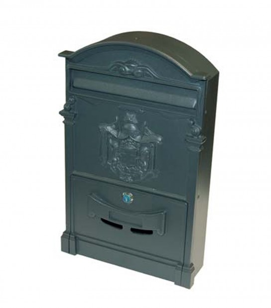 Cassetta Posta Regia Domus Alluminio Pressofuso Grigio Mm 260X90 H.Mm 410