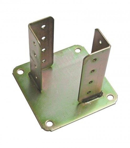 Supporto Gazebo Quadro A Pavimento 840 Zincato Giallo S.Mm 4,0 Mm 120X120