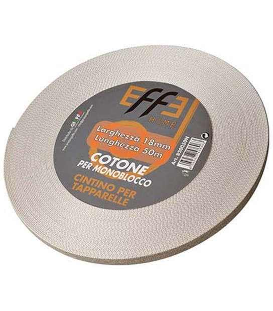 Cintino Avvolgibili Cotone Avana/Grigio Mm 18 Gr/Mt 18 Mt 50