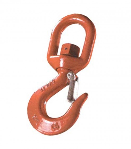 Gancio Sollevamento Girevole Al Carbonio Con Sicura Certificato Ce Kg 1600