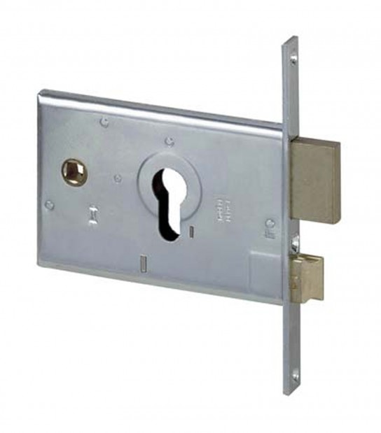 Serratura Metallo Infilare 44120 Cisa B.Q Zinc F.Mm 16 F.Sagom M2+Scr H.Mm 82 E.Mm 60