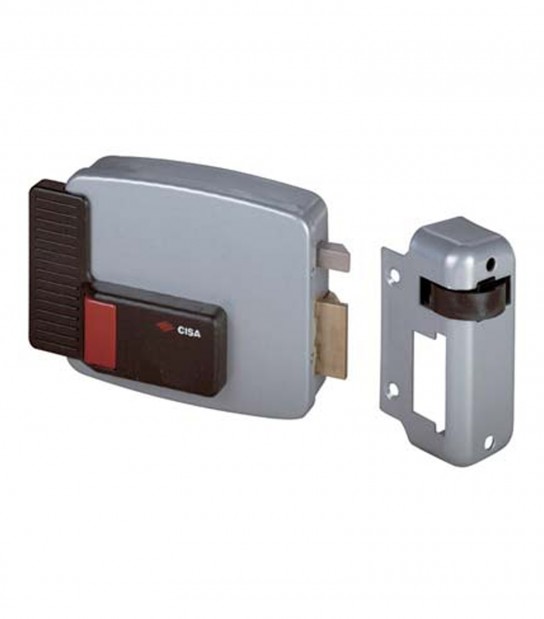 Serratura Legno Applicare Elettrica 11610 Cisa Vern C.Staccato+Scr+Pulsante E.Mm 60 Dx