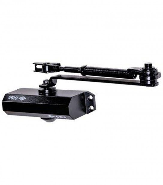 Chiudiporta Oleodinamico 604 Cisa Vern Nero Forza 2/4 + Fermo