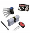 Cilindro Sagomato K2 3200-C Securemme Ott.Nich.Satin Chiavi 5 Mm 60 30+30
