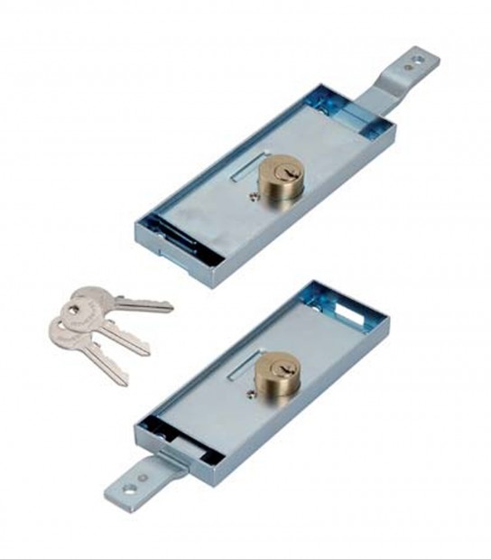 Serratura Serranda Applicare 2285 Securemme C.Tondo Fisso Laterale Dx+Sx C.Piegato