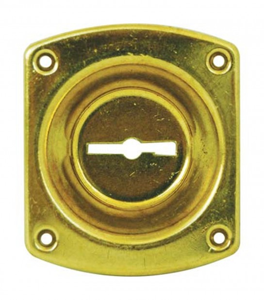 Mostrina Rettangolare Doppia Mappa 32 Cr Ottone Incavo Mm 12 Mm 46X30