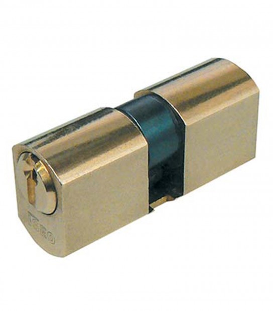 Cilindro Tondo Sfaccettato 8400 Iseo Ottone Chiavi 3 D.Mm 22 L.Mm 54 27+27