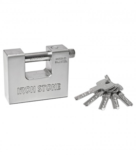 Lucchetto Antiscasso Ssu-Is Ilsa Acciaio Carbonitrurato Cromato Chiavi 5 Mm 84