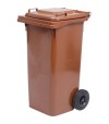 Bidone Immondizia Green 240 + Ruote Ics Marrone Lt 240 Cm 72X58 H.Cm 106