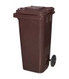 Bidone Immondizia Green 120 + Ruote Ics Marrone Lt 120 Cm 55X50 H.Cm 94
