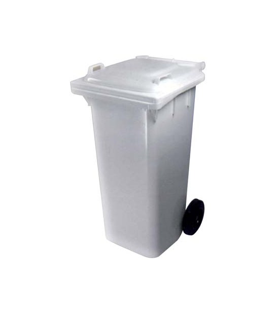 Bidone Immondizia Green 120 + Ruote Ics Bianco Lt 120 Cm 55X50 H.Cm 94