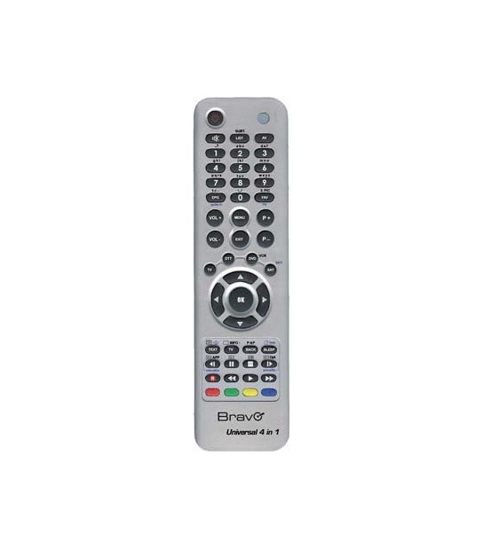 Bravo Telecomando Universale 4 In 1 Bravo Tv + Dtt + Dvd + Sky Memoria Banchi 4