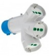 Fanton Adattatore Triplo Spina Blu-16A+3 Schuko Fme 2P+T 16A Ip44