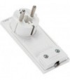 Spina Mobile Ribassata Schuko Clock Fme Bianco 2P+T 16A