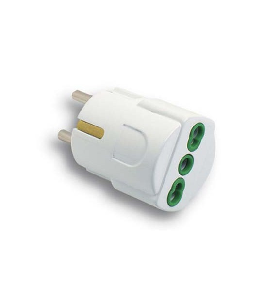 Fanton Adattatore Schuko-16A Bipasso Fme Bianco 2P+T