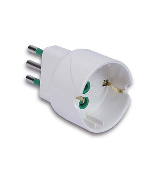 Fanton Adattatore Schuko Garanti Bianco 2P+T 10A