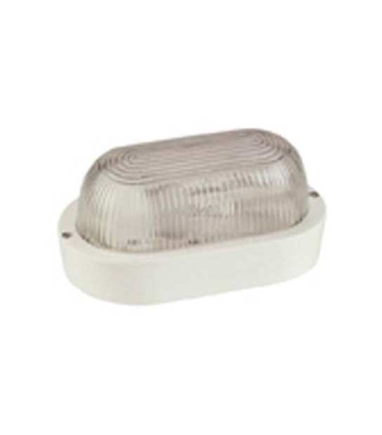 Plafoniera Ppl Ovale Bianco Volt 230 Watt Max 60 E27 Cm 21X12 H.Cm 9,5