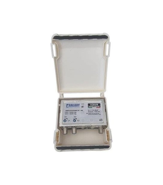 Amplificatore Tv Esterno Digitale Terrestre 5G Ingresso 2 Uscita 1 Guadagno 10/20 Db