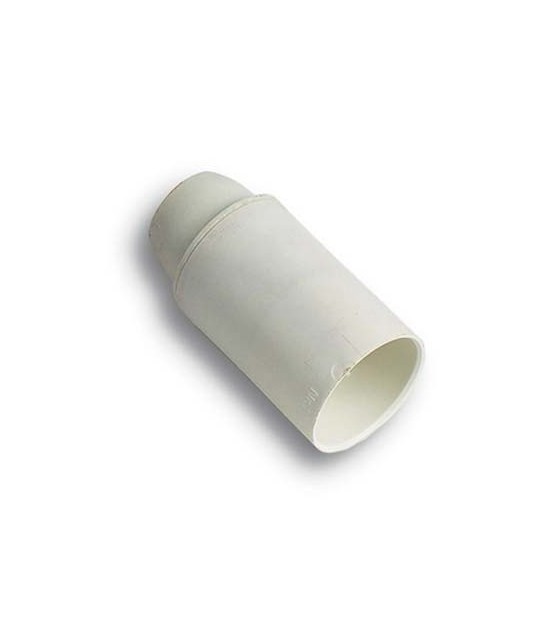 Portalampada Camicia Liscia Resina Bianco E27 M10X1