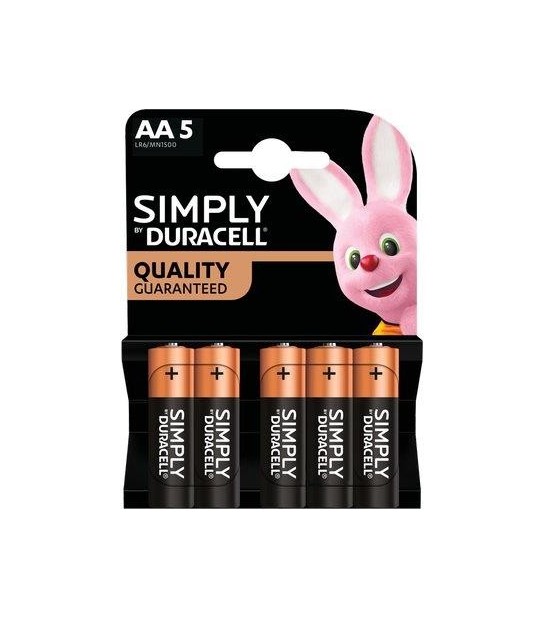 Duracell Pila Stilo Aa Simply Duracell Alcalina Volt 1,5 Cf:Pz 5