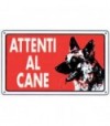 Targa Segnaletica Attenti Al Cane Pp Cm 20X30