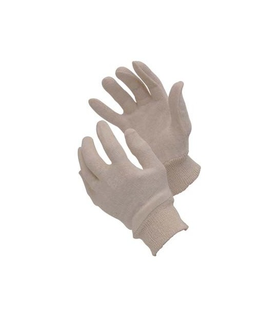 Guanto Semplice Maglia Cotone Ecru Uomo