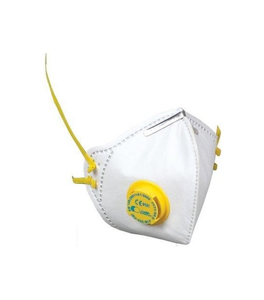 Irudek Mascherina Monouso Ffp3 Nr D + Valvola Irudek Bianca Pieghevole Busta Singola Cf:Pz 10
