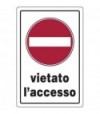 Targa Segnaletica Vietato Accesso Pp Cm 20X30