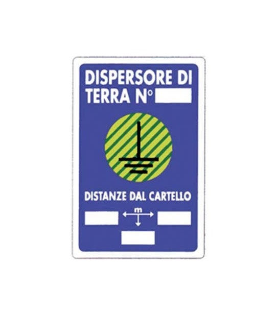 Targa Segnaletica Dispersore Terra Pp Cm 20X30