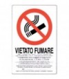 Targa Segnaletica Vietato Fumare Norme Legge Pp Cm 20X30