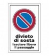 Targa Segnaletica Divieto Sosta Passo Libero Pp Cm 20X30