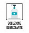 Targa Segnaletica Covid Soluzione Igienizzante Alluminio 20X30