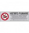 Targa Segnaletica Adesiva Vietato Fumare Vinile Cm 15X5