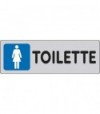 Targa Segnaletica Adesiva Toilette Donna Vinile Cm 15X5