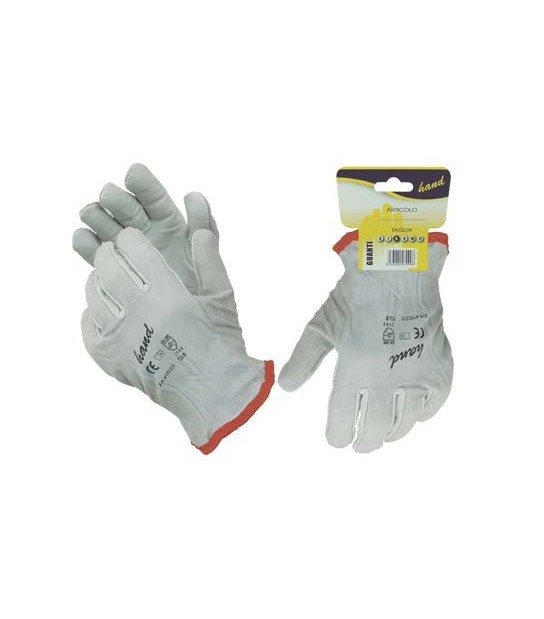 Hand Guanto Fiore Bovino Hand Bianco Dorso Crosta 10