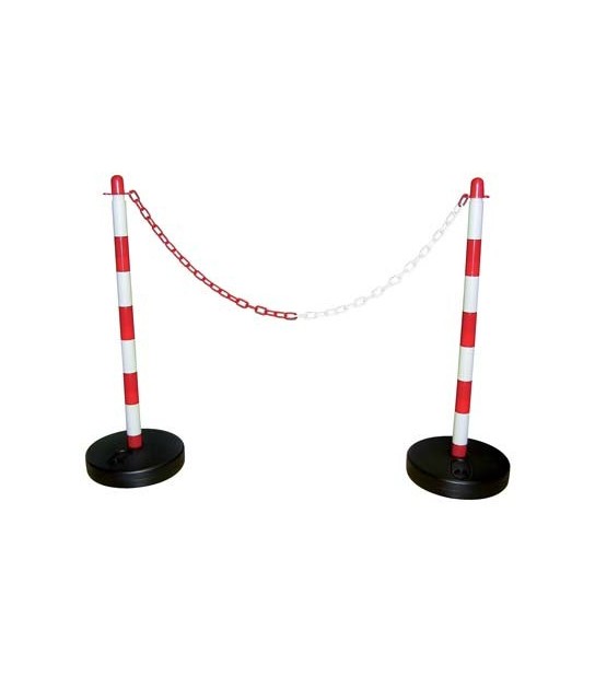 Colonnina Segnaletica Plt Bianco/Rosso H.Cm 90 Base A Riempire
