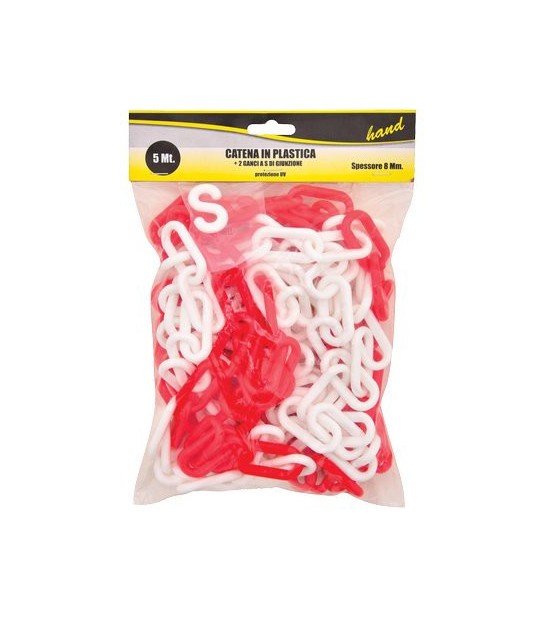 Hand Catena Segnaletica Hand Plt Bianco/Rosso D.Mm 8 Mt 5