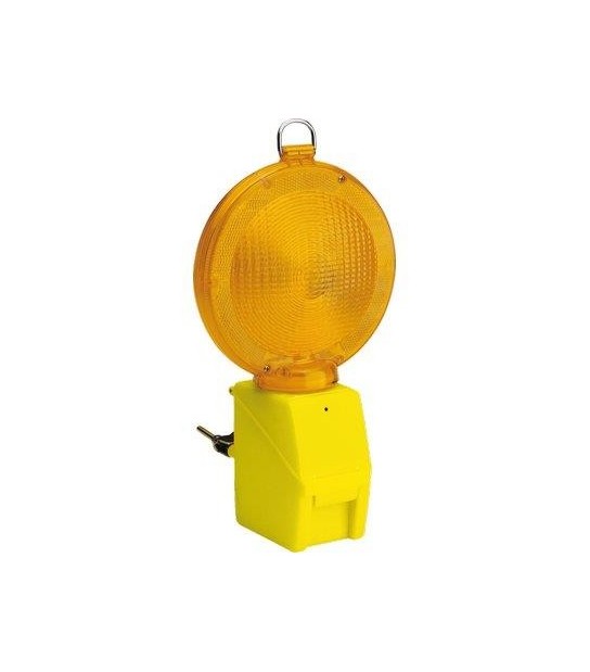 Lampeggiatore Cantiere Luce Led Giallo Posto 1 Batteria
