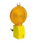 Lampeggiatore Cantiere Luce Led Giallo Posto 1 Batteria