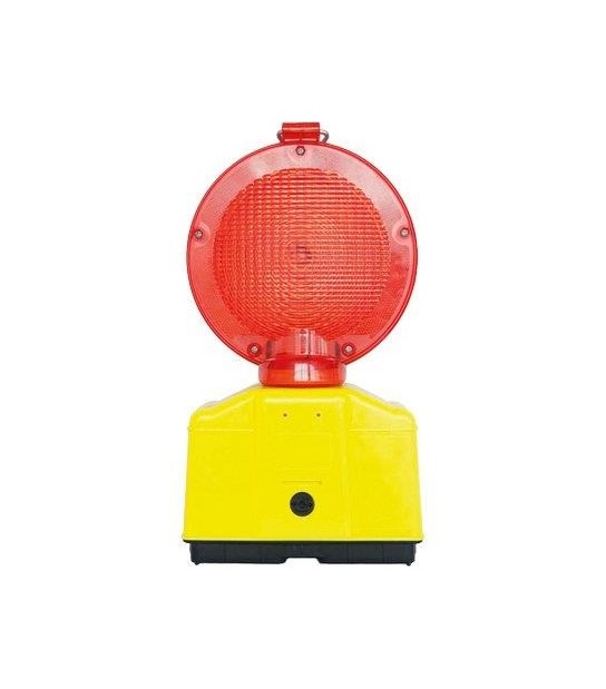 Lampeggiatore Cantiere Luce Led Rosso Posto 2 Batterie