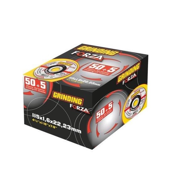 Grinding Disco Abrasivo Taglio Ferro Piano Forza Promobox Mm 115X22,2 H.Mm 1,0 Cf:Pz 50+5