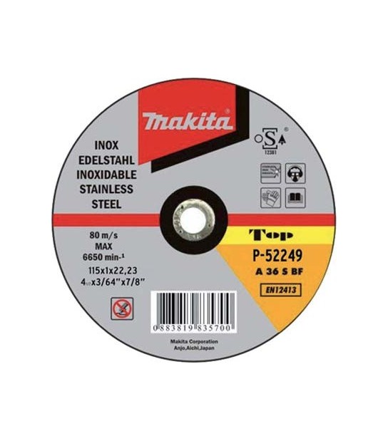 Makita Disco Abrasivo Taglio Ferro Makita Mm 115X22,2 H.Mm 1,6 Piano