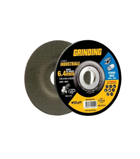 Grinding Disco Abrasivo Sbavo Ferro Depresso Industrial Mm 230X22,2 H.Mm 6,8