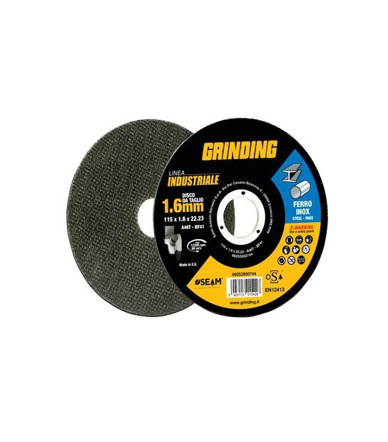 Grinding Disco Abrasivo Taglio Ferro Piano Industrial Mm 115X22,2 H.Mm 1,0